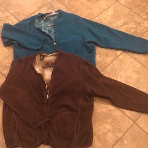Set of two reversible zip up jackets, warm an soft